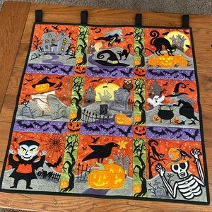 Embroidered wall hanging 26 inch square